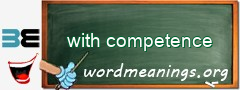 WordMeaning blackboard for with competence